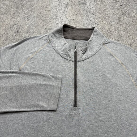 Free Fly 1/4 Zip Pullover Men 3XL Gray Performance Bamboo Long Sleeve - Picture 1 of 16